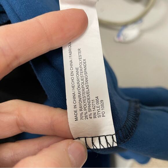 Eloquii Black & Blue Colorblock A Line Skirt Womens 22 Preppy Casual Modest - Picture 6 of 7